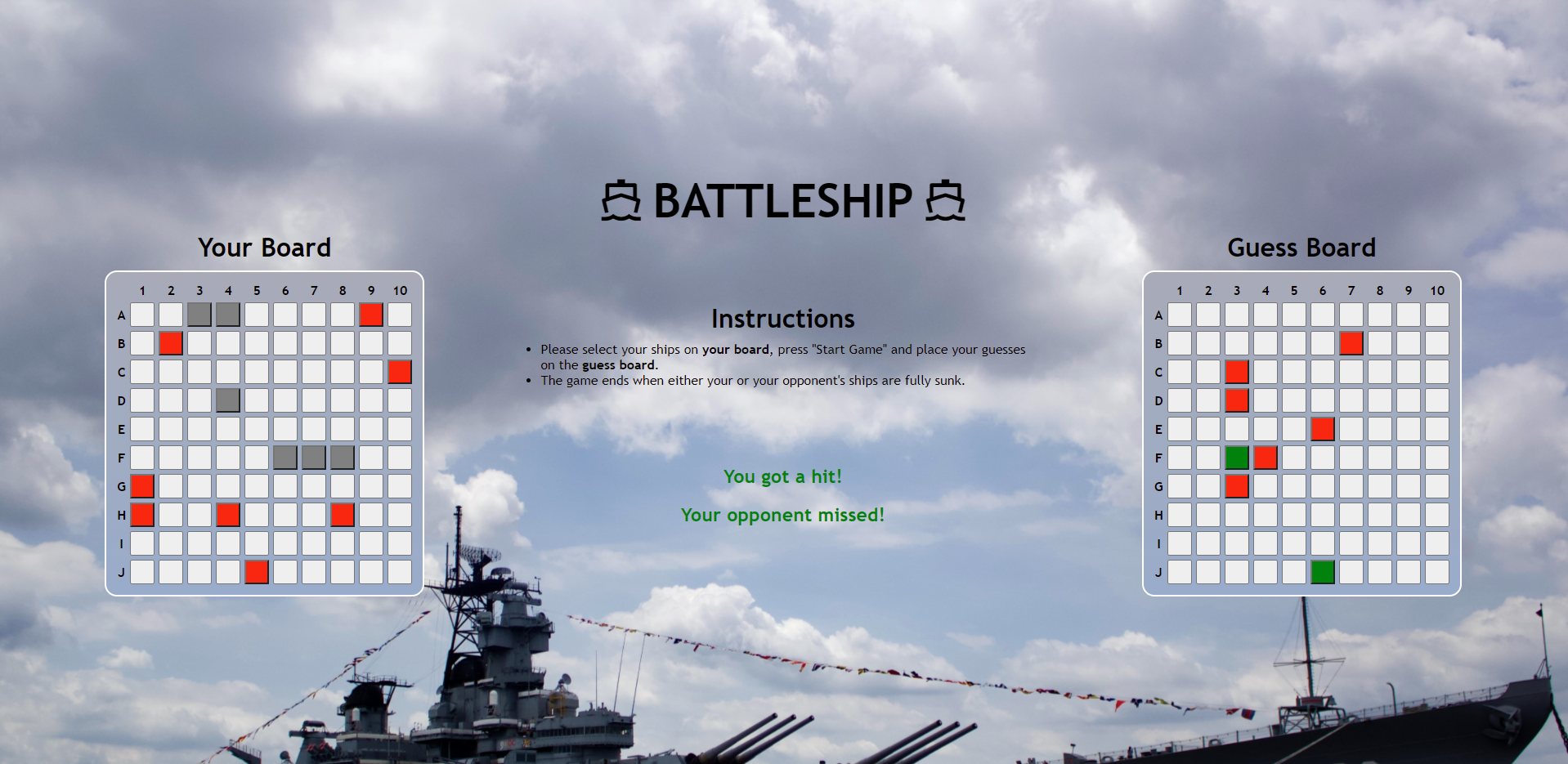 A picture of the Battleship project.